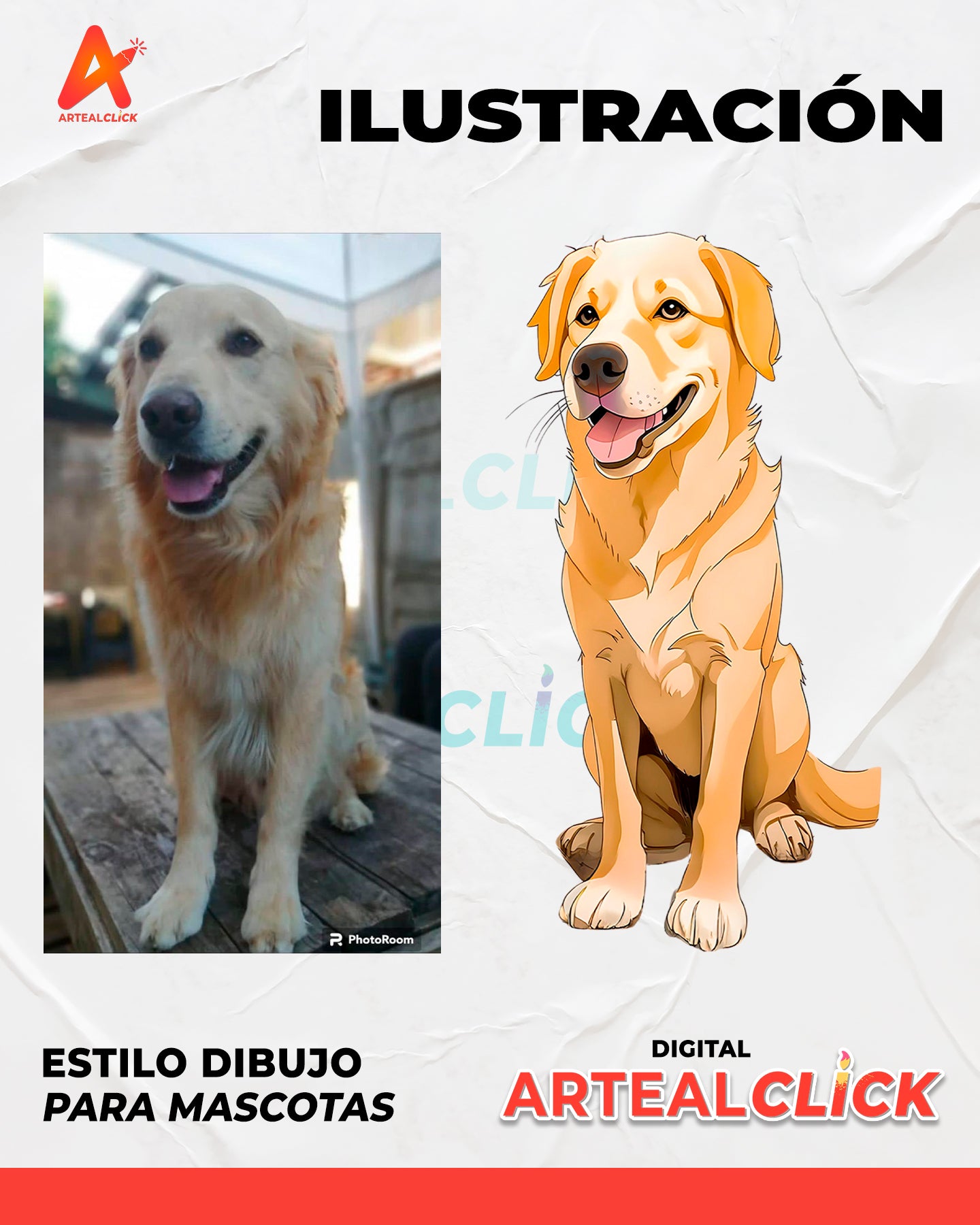 Ilustración Digital Estilo Disney o dibujo para Mascotas - ArteAlClick