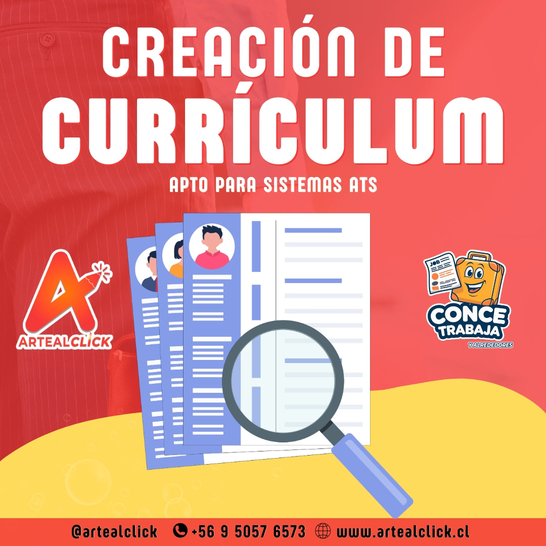 Diseño de currículum vitae profesional en PDF para postulaciones laborales en Concepción