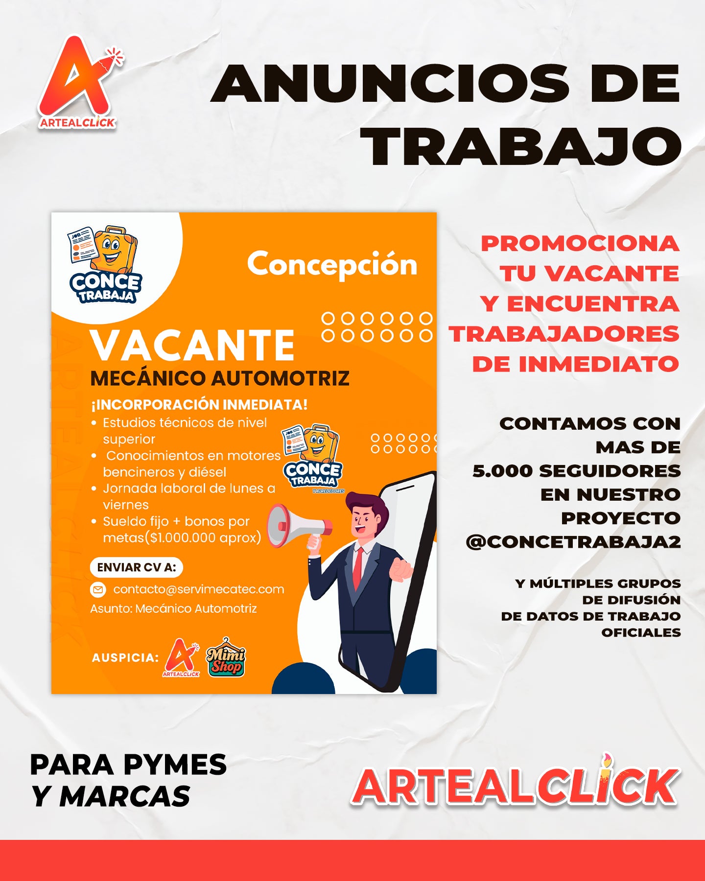 publicar oferta de trabajo en redes en concepción chile
 
