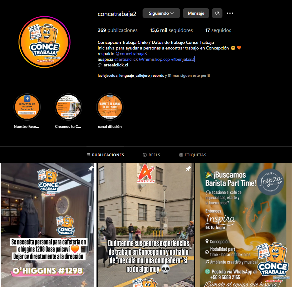 publicar oferta de trabajo en Concepción

