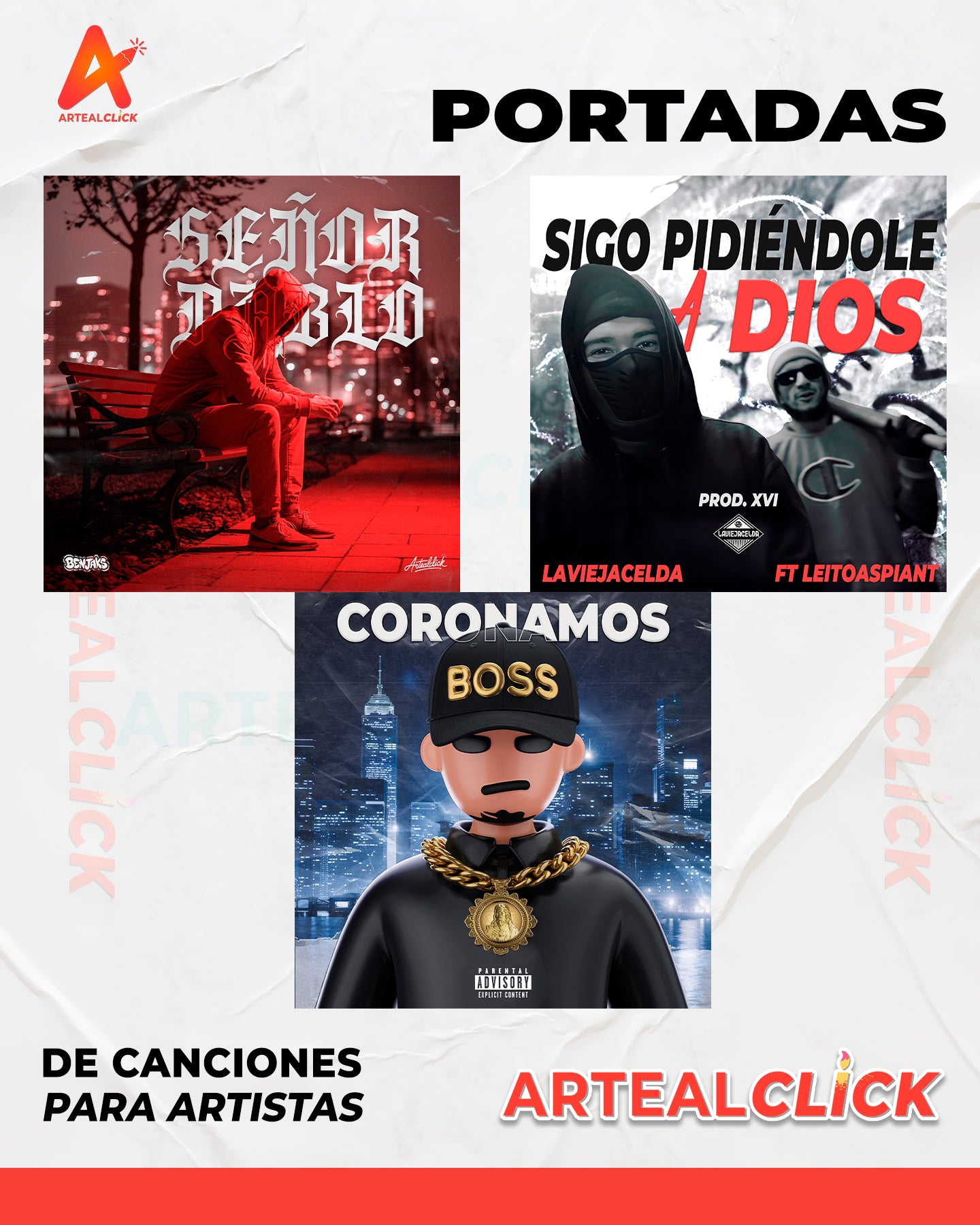 Portada de Canción Personalizada Para Artistas - ArteAlClick