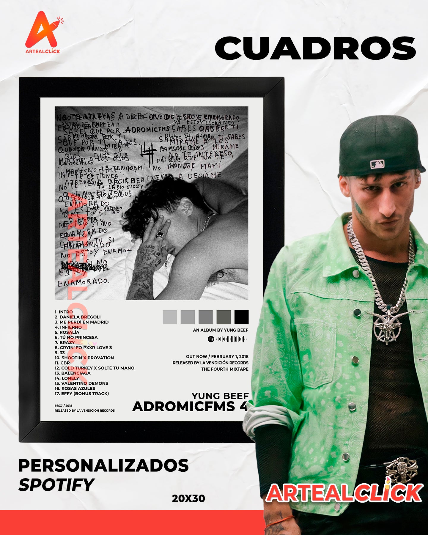 Cuadro Álbum Personalizado 20x30 - ArteAlClick